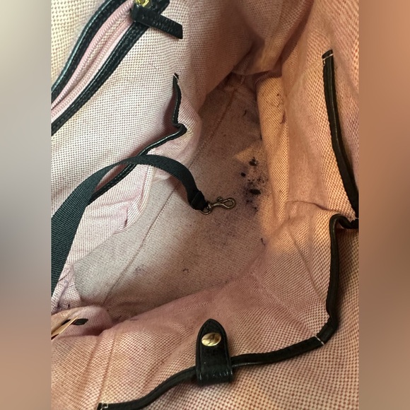 Dooney & Bourke Logo Lock Large Shoulder/Hobo Bag - Black Pebble Leather - Picture 15 of 16